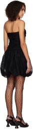 Anna Sui Black Floral Party Minidress