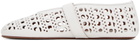 ALAÏA White Perforated Ballerina Flats