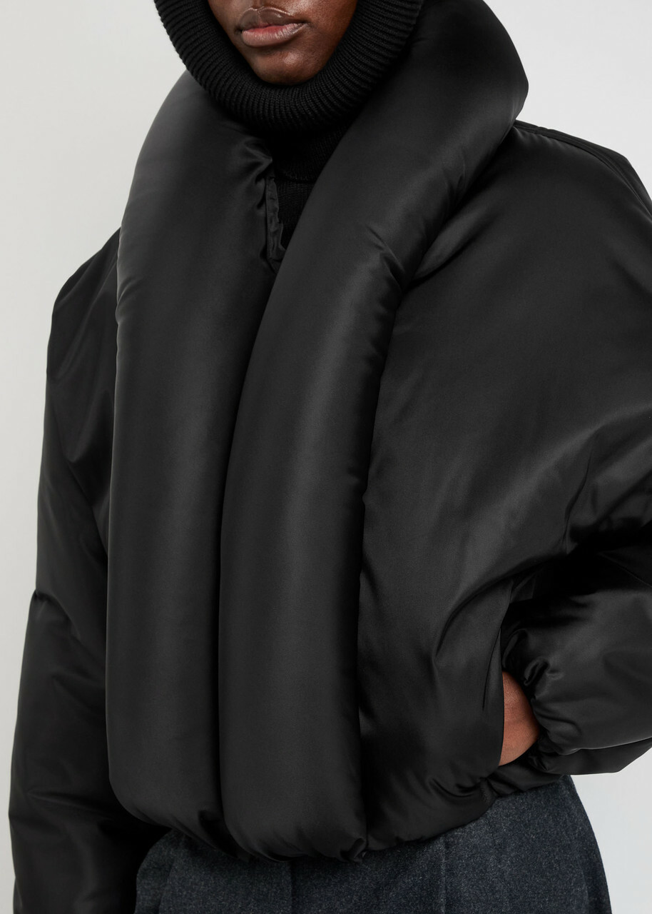 Shell Jacket Flat Lay Alaïa Padded Shell Jacket Black ALAÏA