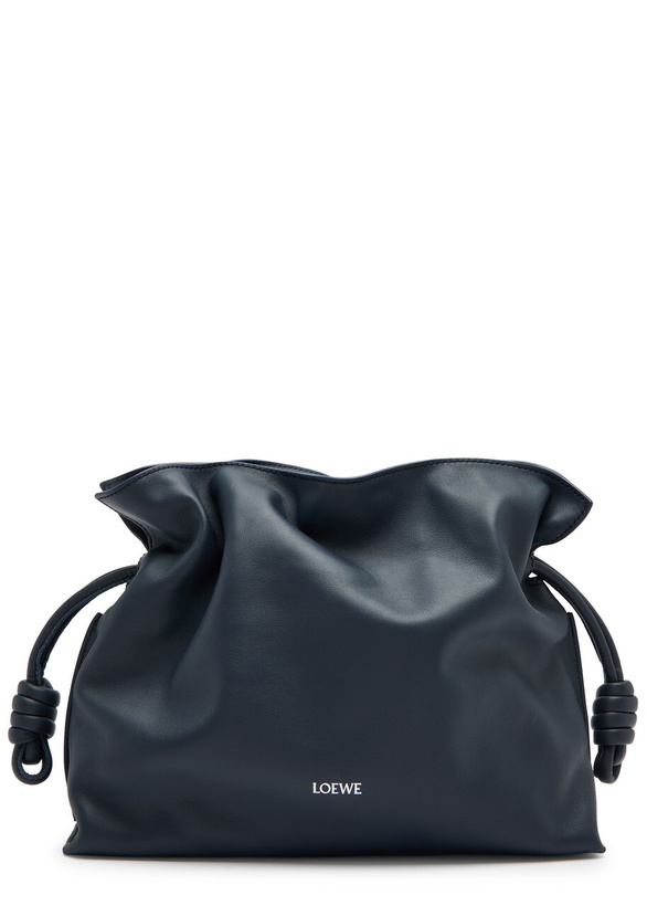 Photo: Loewe Flamenco Leather Clutch - Dark Navy - One Size