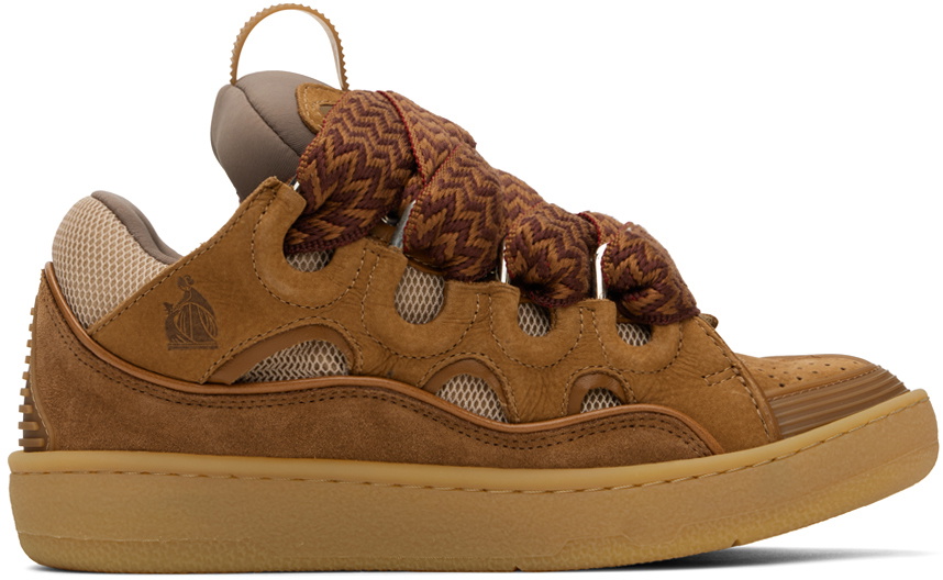 Lanvin Tan Leather Curb Sneakers Lanvin