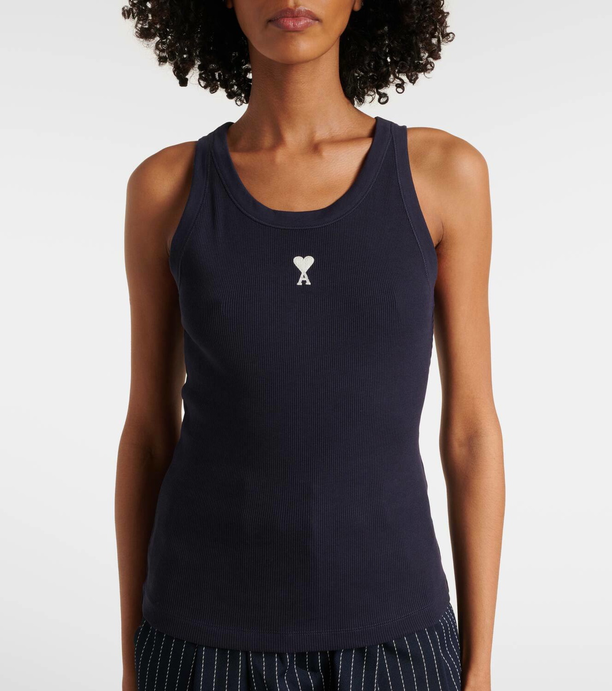 Ami Paris Ami De Cœur cotton tank top AMI