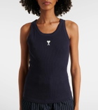 Ami Paris Ami De Cœur cotton tank top