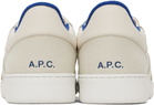A.P.C. Off-White & Blue Plain Sneakers