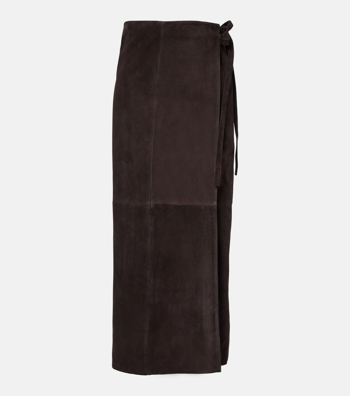 Nour Hammour Suede wrap skirt
