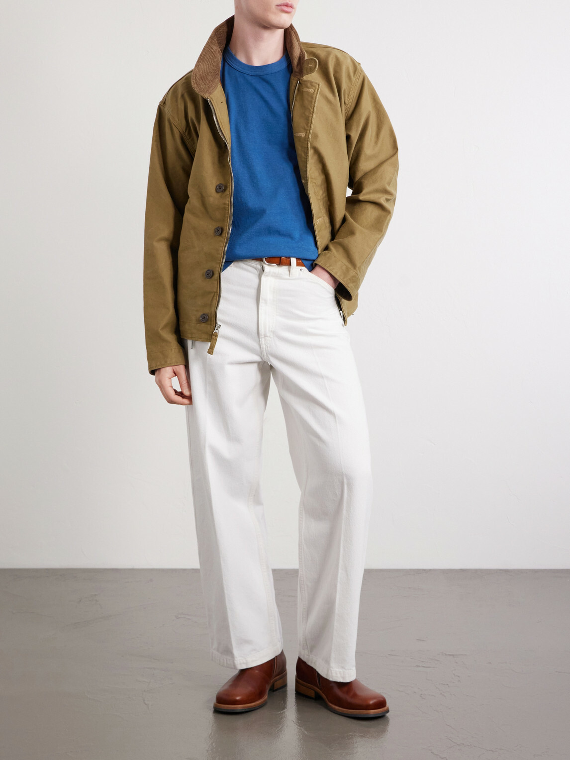 Visvim - Jumbo Cotton-Jersey T-Shirt - Blue