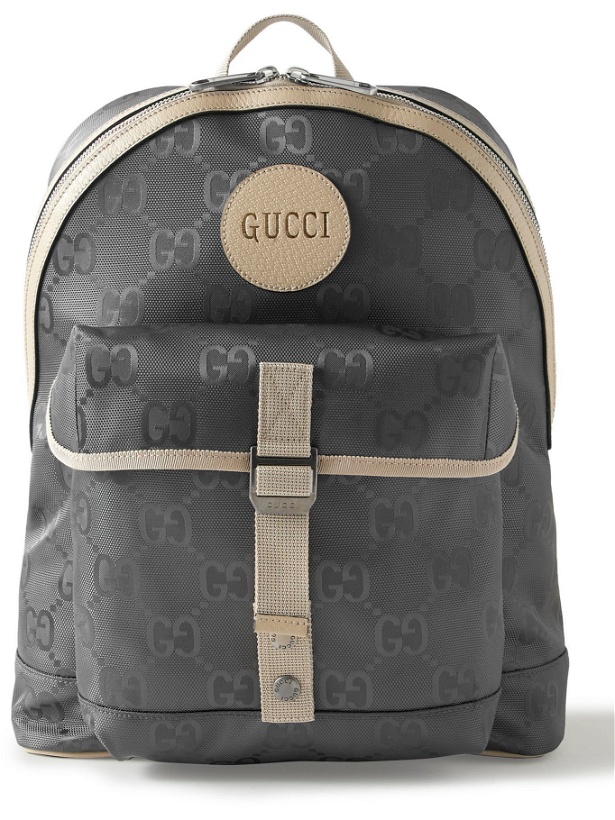 Photo: GUCCI - Off the Grid Leather-Trimmed Monogrammed ECONYL Canvas Backpack
