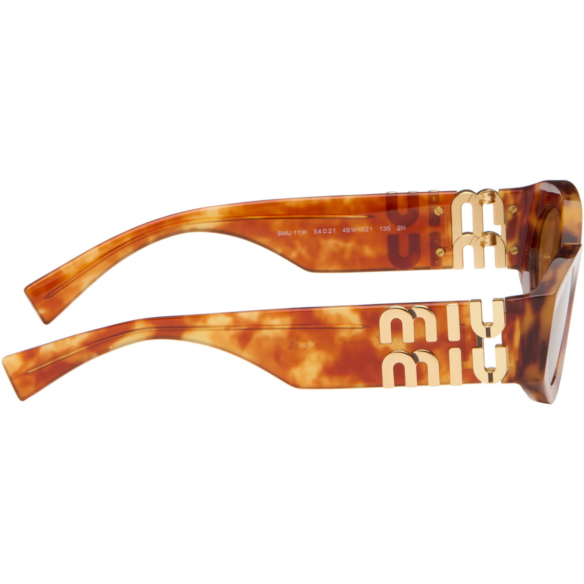 Miu Miu Eyewear Brown 'Miu Glimpse' Sunglasses