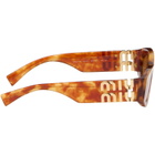Miu Miu Eyewear Brown 'Miu Glimpse' Sunglasses