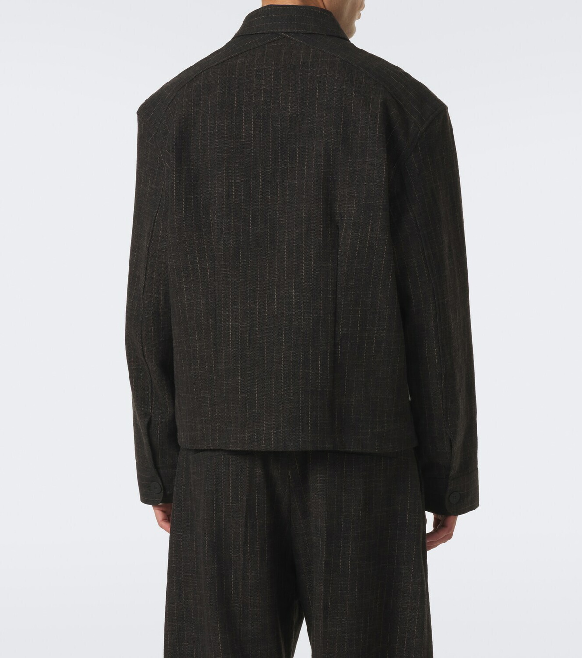 Studio Nicholson Kelver striped cotton and wool-blend jacket
