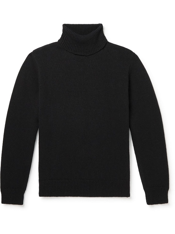 Photo: Universal Works - Recycled Wool-Blend Rollneck Sweater - Black