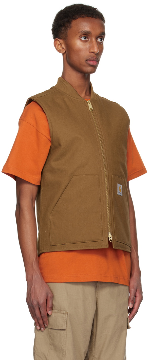 トップス carhartt wip CLASSIC VEST Carhartt Work In Progress Brown Classic Vest Carhartt WIP