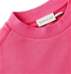 Moncler - Slim-Fit Logo-Embroidered Loopback Cotton-Jersey Sweatshirt - Pink