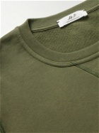Mr P. - Garment-Dyed Cotton-Jersey Sweatshirt - Green