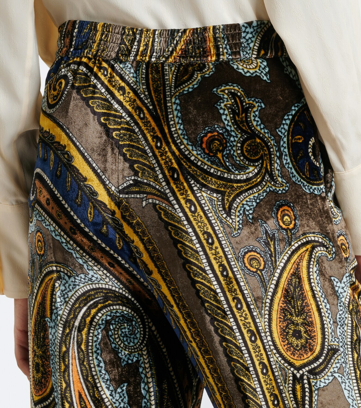Etro Paisley velvet flared pants
