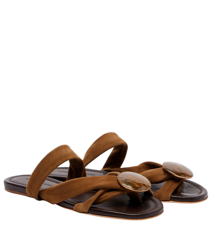 Photo: Christopher Esber Doma embellished suede sandals