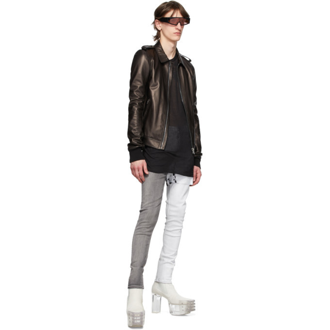 Rick Owens White Wax Tyrone Collage Jeans Rick Owens Rick Owens White Wax Tyrone Collage Jeans Rick Owens