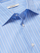 Husbands - Striped Supima Cotton-Poplin Shirt - Blue