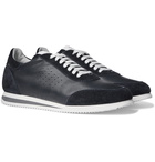 Brunello Cucinelli - Leather and Suede Sneakers - Blue