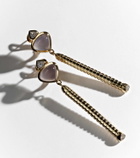 Marina B Trisolina 18kt gold drop earrings with blue chalcedony and diamonds