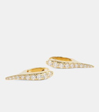 Melissa Kaye Lola Needle Mini 18kt gold earrings with diamonds