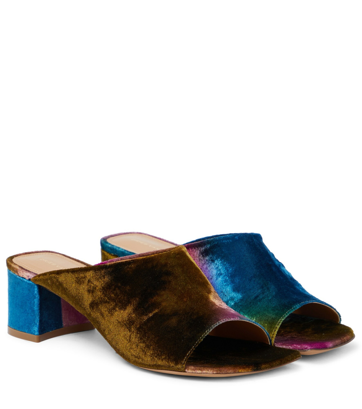 Dries Van Noten - Printed velvet mules Dries Van Noten
