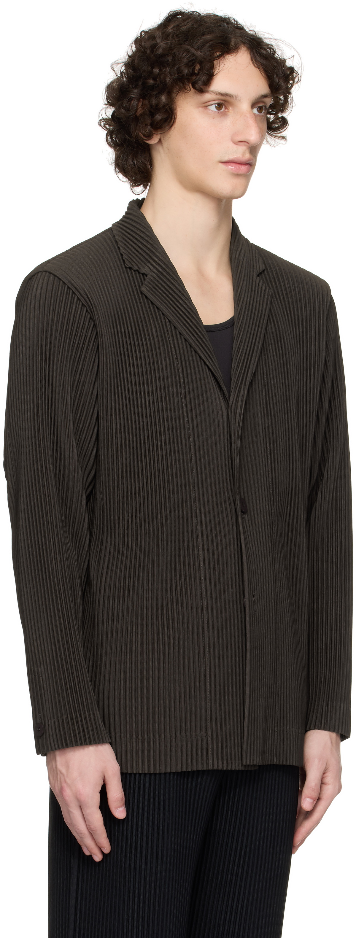 HOMME PLISSÉ ISSEY MIYAKE Brown Tailored Pleats 2 Blazer Homme