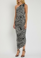 Norma Kamali Diana Leopard-print Stretch-jersey Maxi Dress