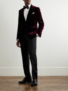 TOM FORD - Shelton Velvet Tuxedo Jacket - Burgundy