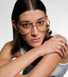 Bottega Veneta Light Ribbon aviator glasses