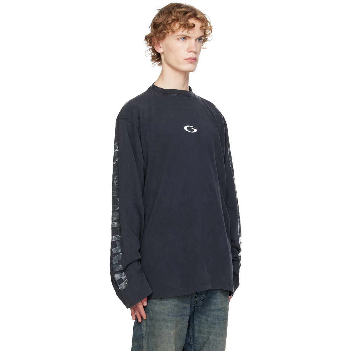 Balenciaga Black Faded Washed Loop T-shirt