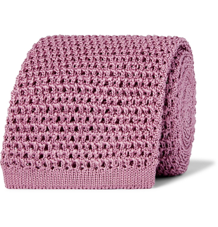 Photo: TOM FORD - 7.5cm Knitted Silk Tie - Pink