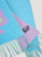 L'Echarpe Fleur Double Faced Scarf in Blue