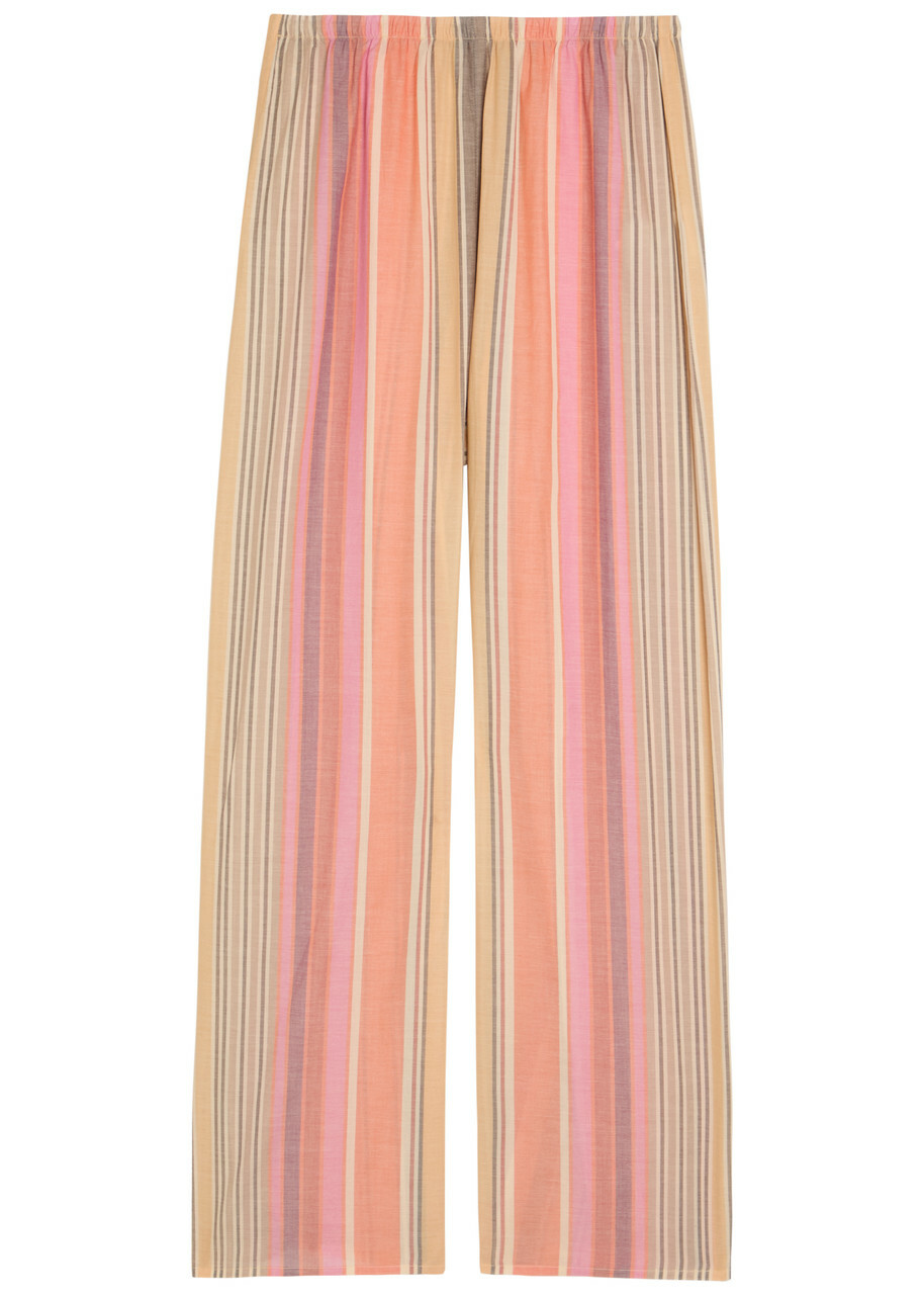Faithfull The Brand Jensen Striped Cotton Trousers Multicoloured
