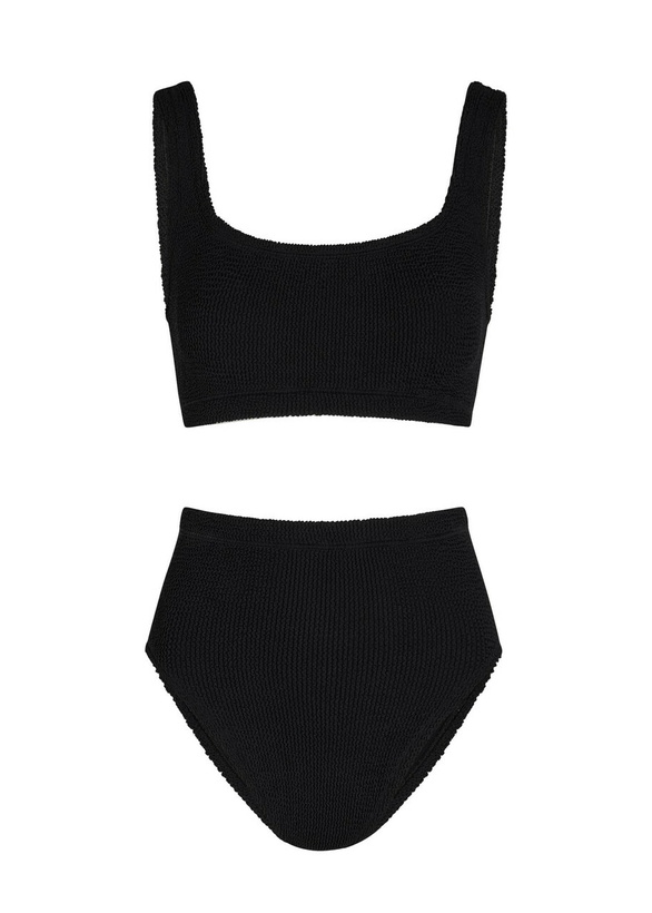 Photo: Hunza G Patricia Crinkle Bikini - Black - One Size