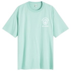 Sporty & Rich Men's Emblem T-Shirt in Aquamarine/White