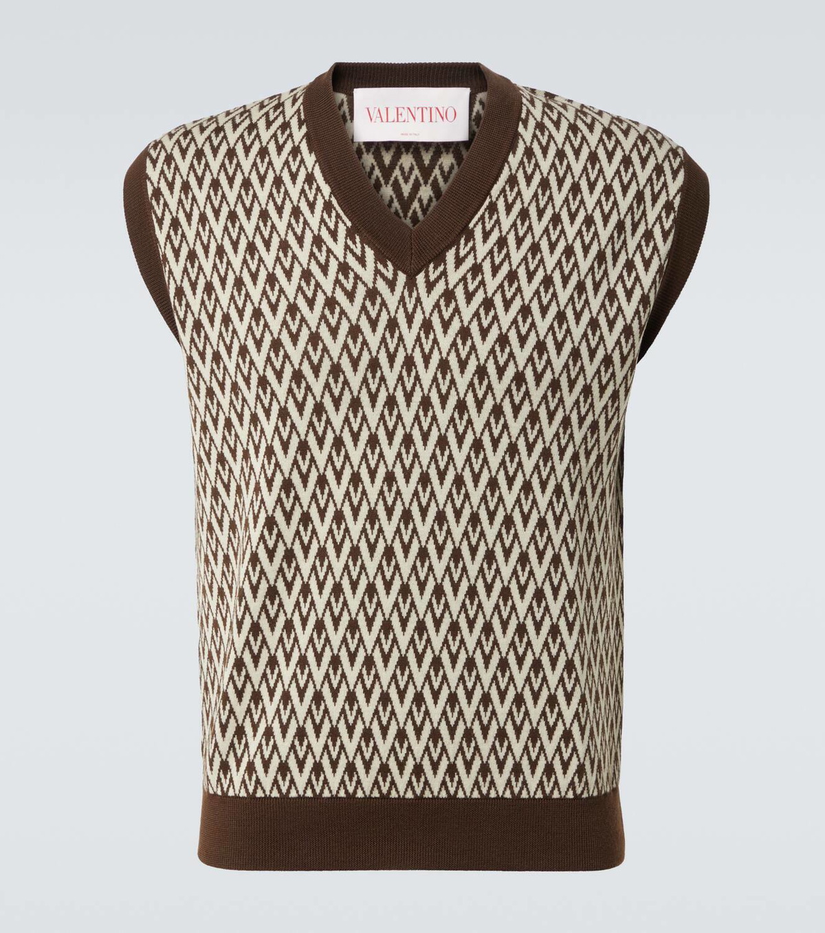 Valentino Toute La V virgin wool sweater vest