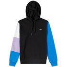 Lacoste Men's Colour Block Hoody in Black/Marina/Neva Lilac