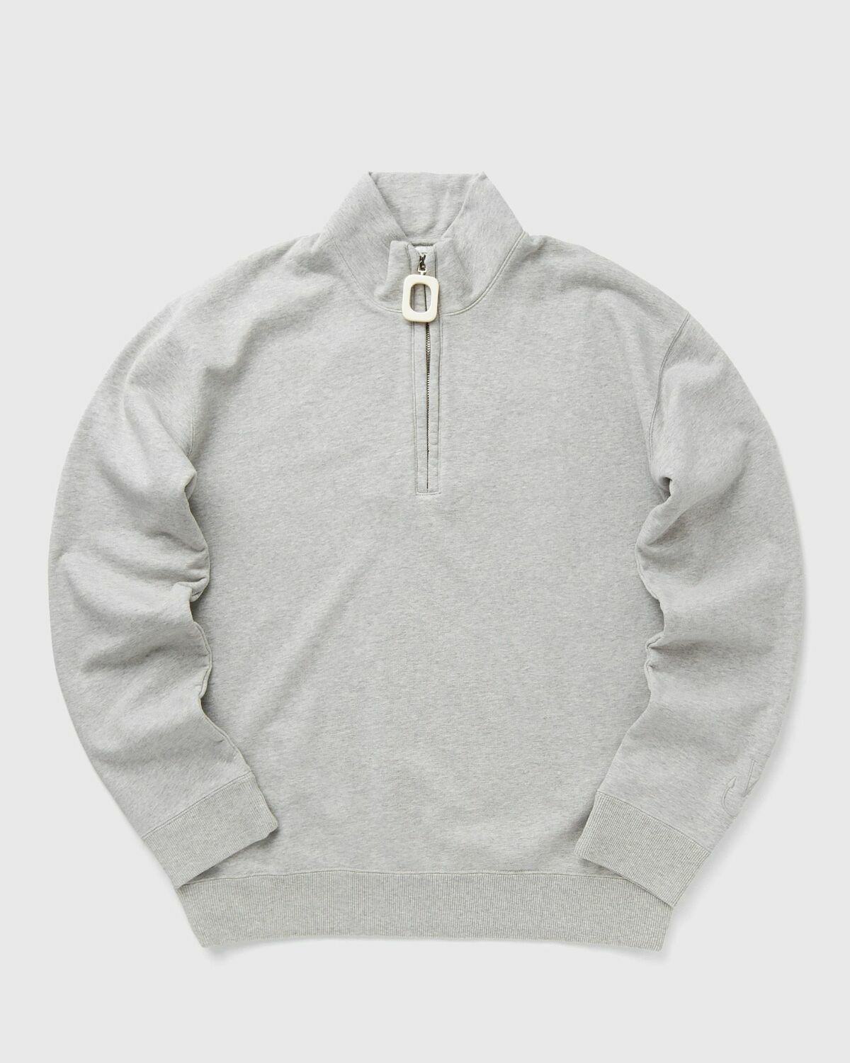 JW Anderson HALF ZIP SWEATSHIRT Grey Mens Half-Zips/Sweatshirt
