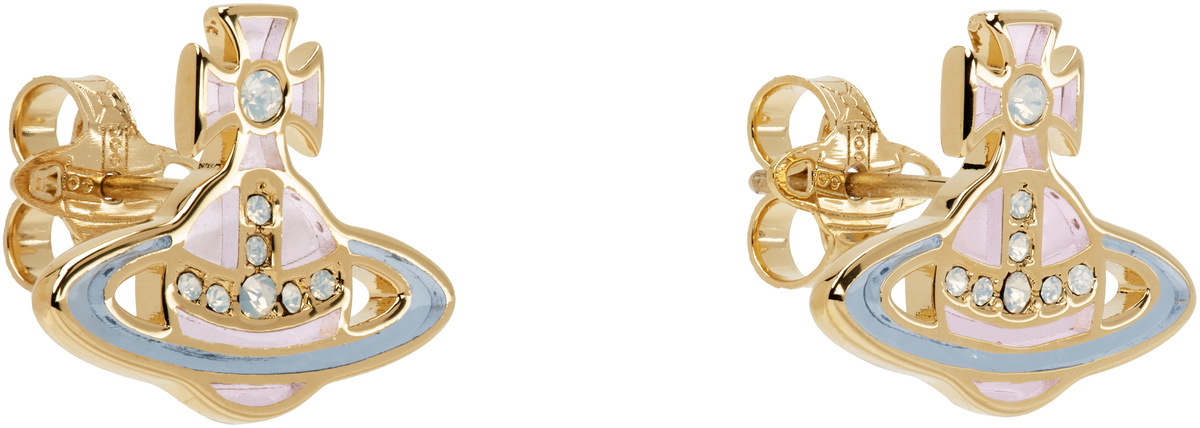 VivienneWestwood ゴールド&ピンク Concetta Bas Relief ピアス Vivienne Westwood Gold Concetta Bas Relief Earrings Vivienne