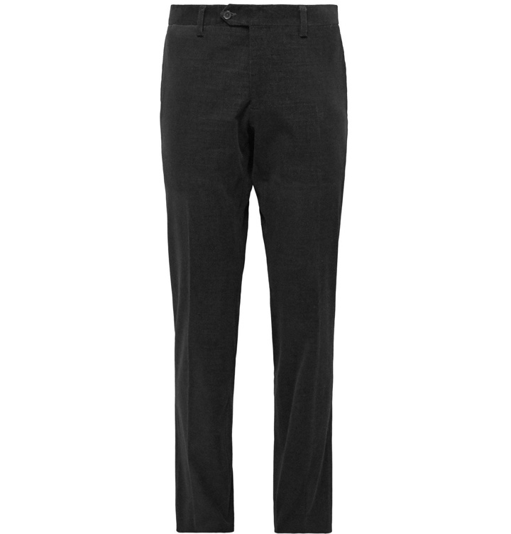 Photo: Lardini - Slim-Fit Cotton-Blend Corduroy Suit Trousers - Black