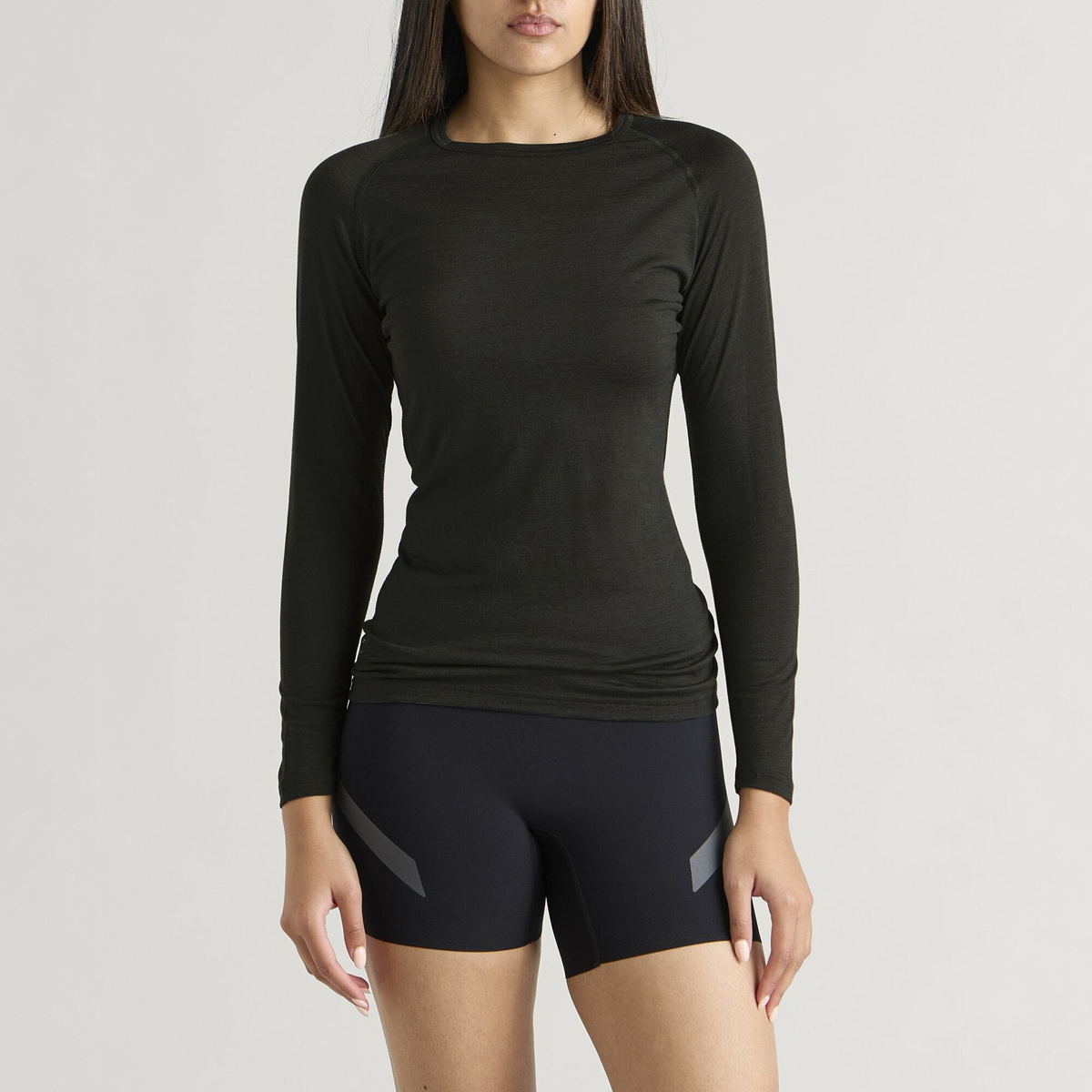SOAR Women's Long Sleeve Merino Silk Base Layer in Forest Night