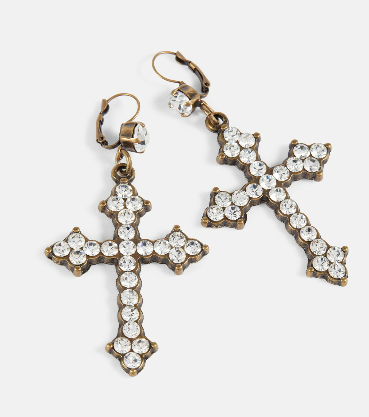 Blumarine Embellished cross earrings Blumarine