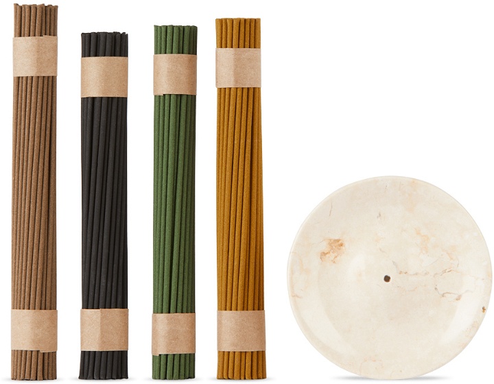 Photo: Binu Binu SSENSE Exclusive Marble Incense Burner & Incense Collection Set