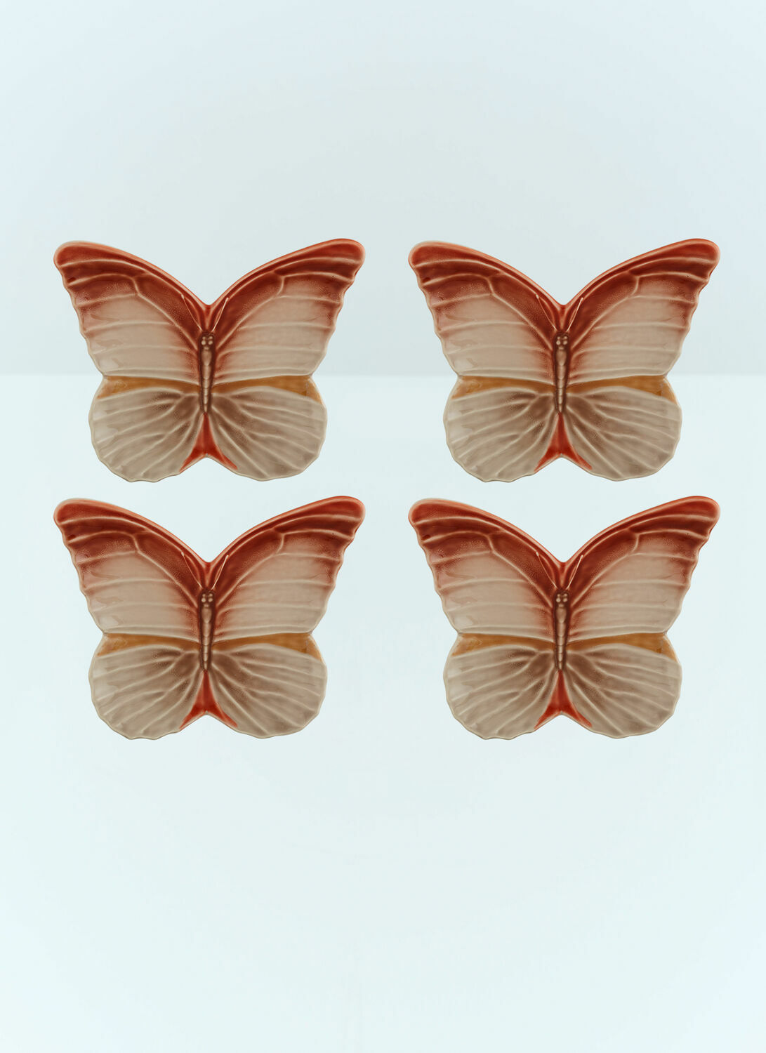 Bordallo Pinheiro Set Of Four Cloudy Butterflies Dessert Plates