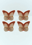 Bordallo Pinheiro Set Of Four Cloudy Butterflies Dessert Plates