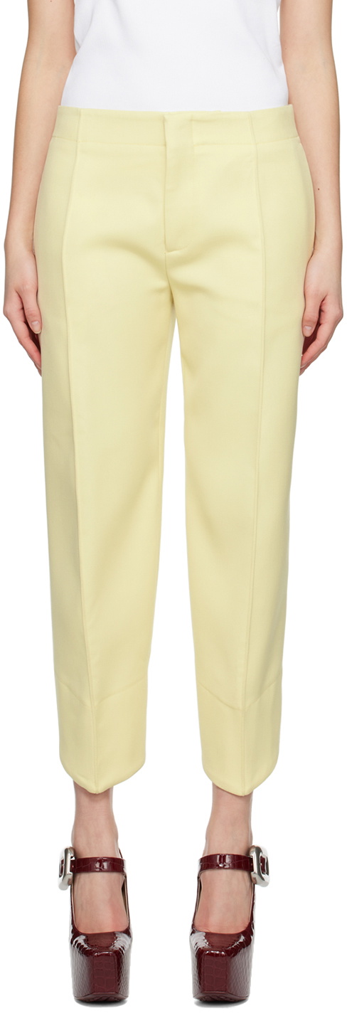 パンツ BOTTEGA VENETA SS20 WIDE TROUSERS (600982_VKJ609122) Blue Wide-Leg Layered Cotton Trousers | BOTTEGA VENETA | MR