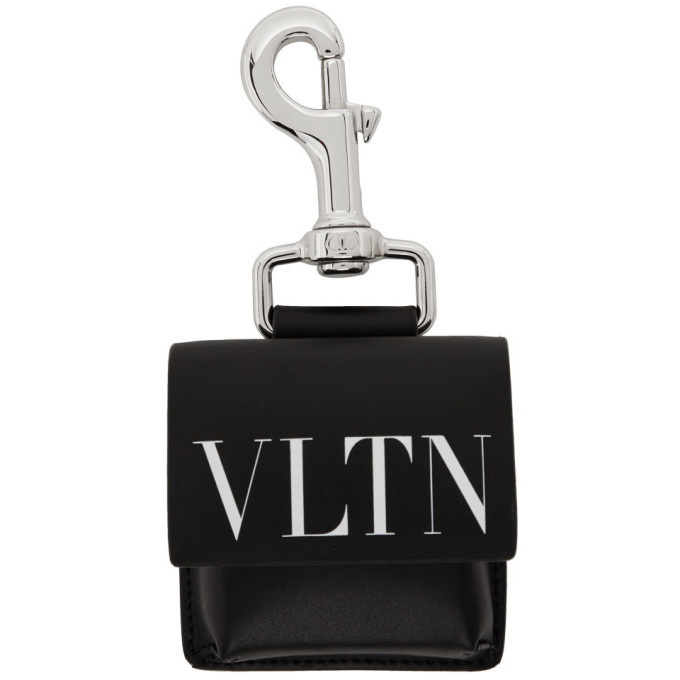 Photo: Valentino Black and White Valentino Garavani VLTN Pouch Keychain