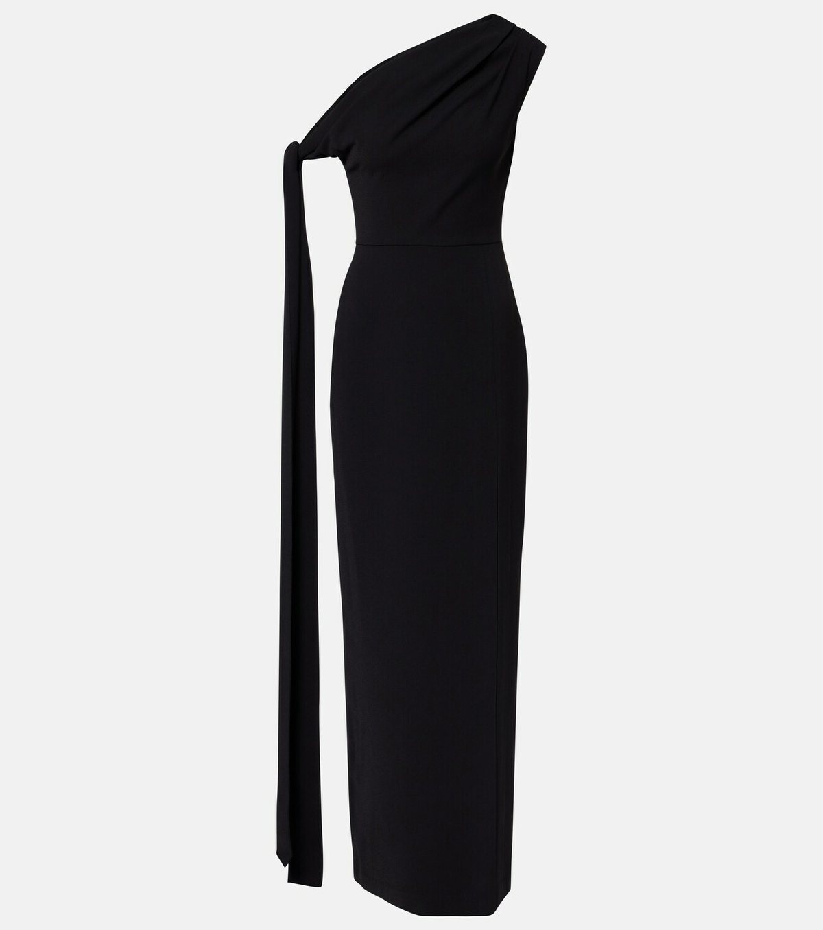 Solace London Irina scarf-detail crêpe gown