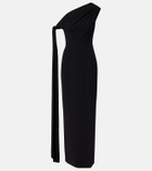 Solace London Irina scarf-detail crêpe gown